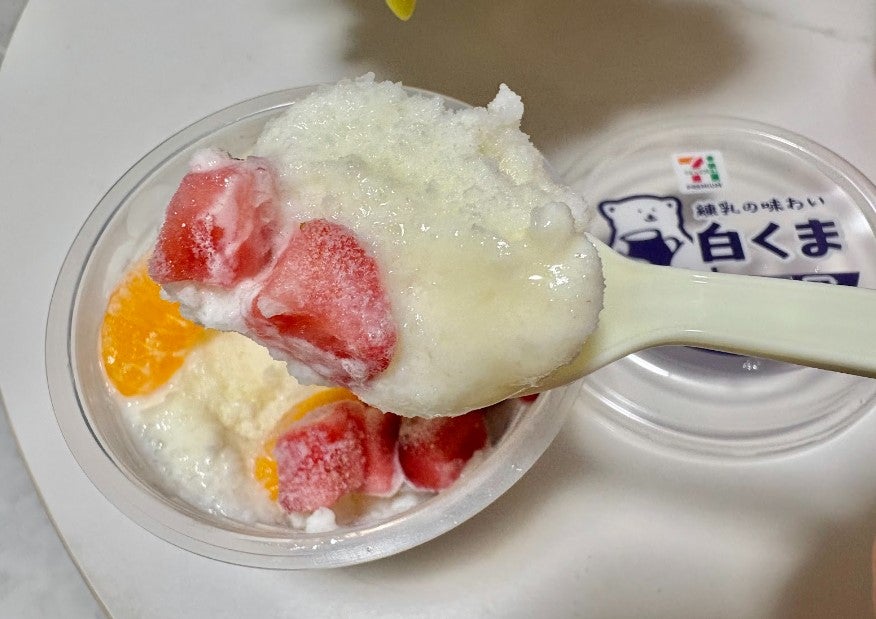 セブンイレブン練乳の味わい白くま